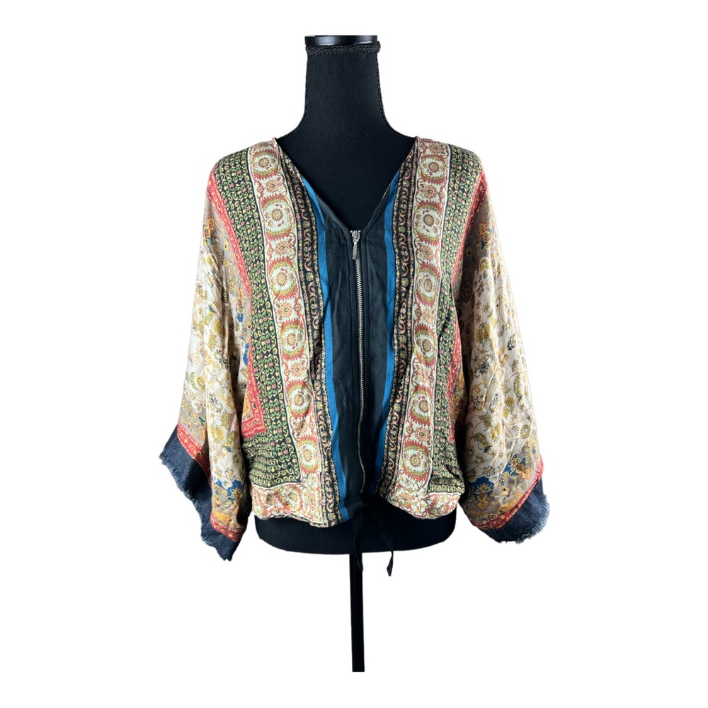 Zara Basic Zip up Cropped Jacket Size S